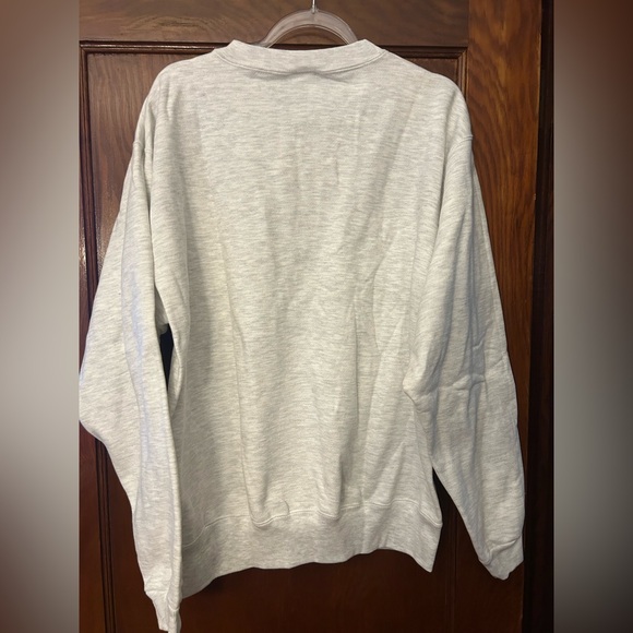 NWT Vintage 90's Light Heathered Grey Sweatshirt Cotton Deluxe Large - Picture 2 of 8